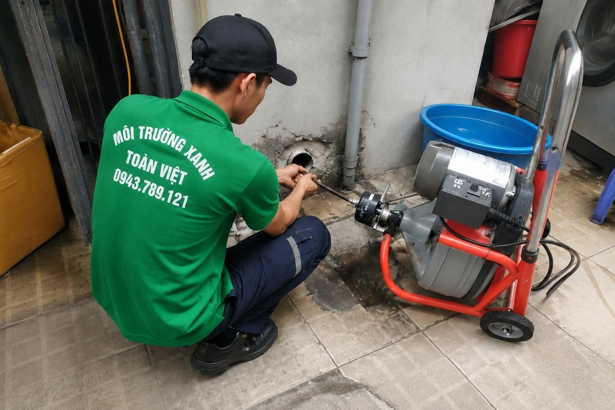 Thông Cống Nghẹt Đắk Nông | Xử Lý Bùn Và Nước Trào 14 Máy lò xo công suất lớn xử lý đường cống