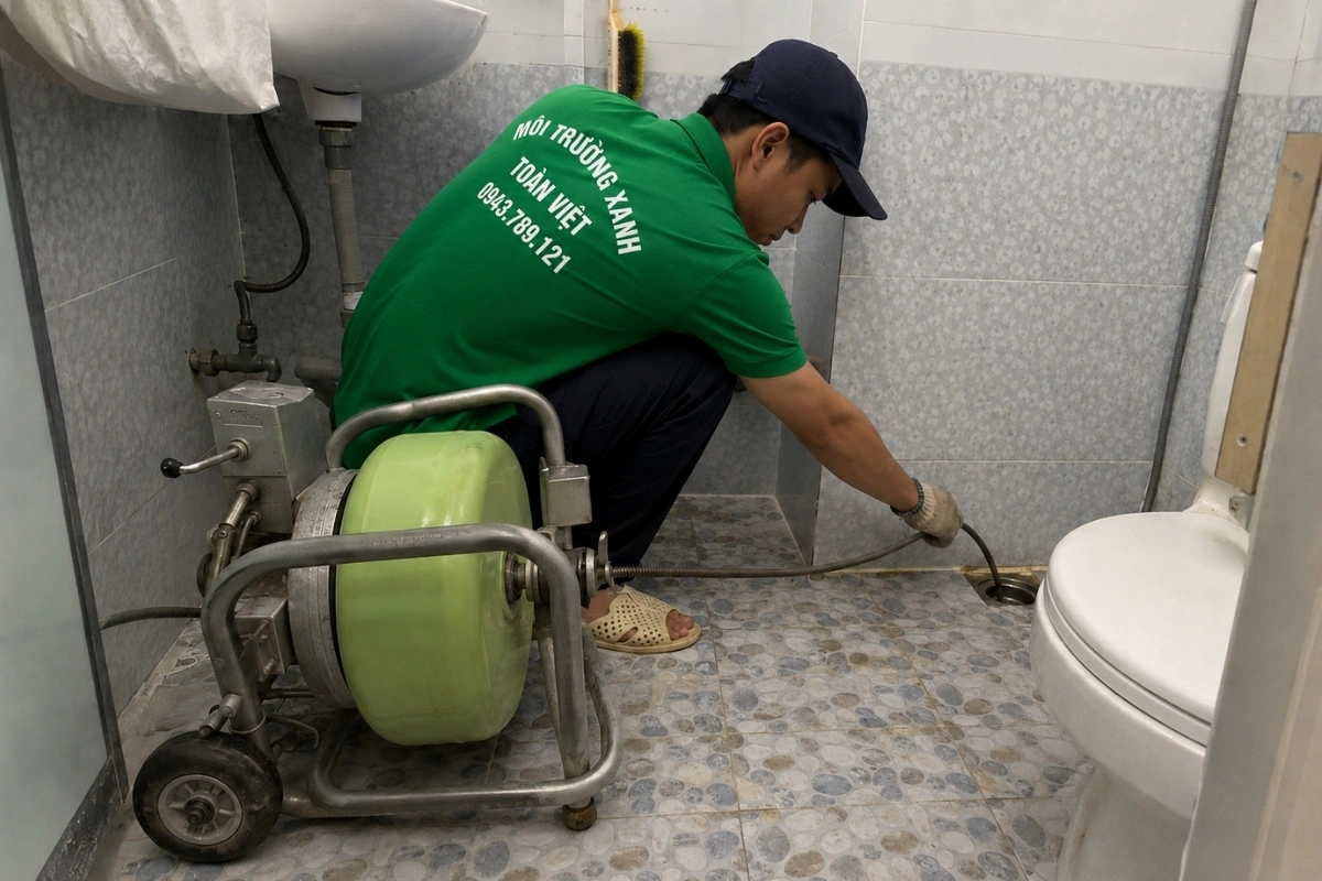 Máy lò xo dùng để thông cống nghẹt