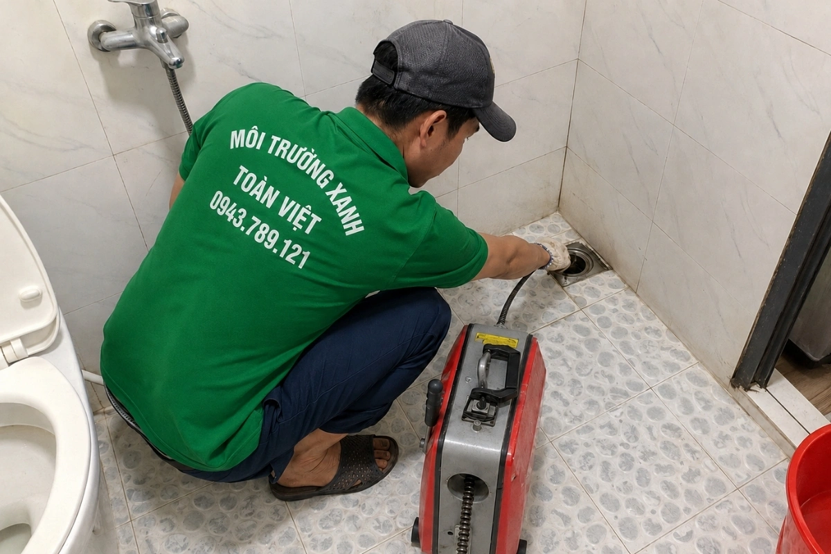 Máy thông cống cỡ nhỏ dùng trong nhà