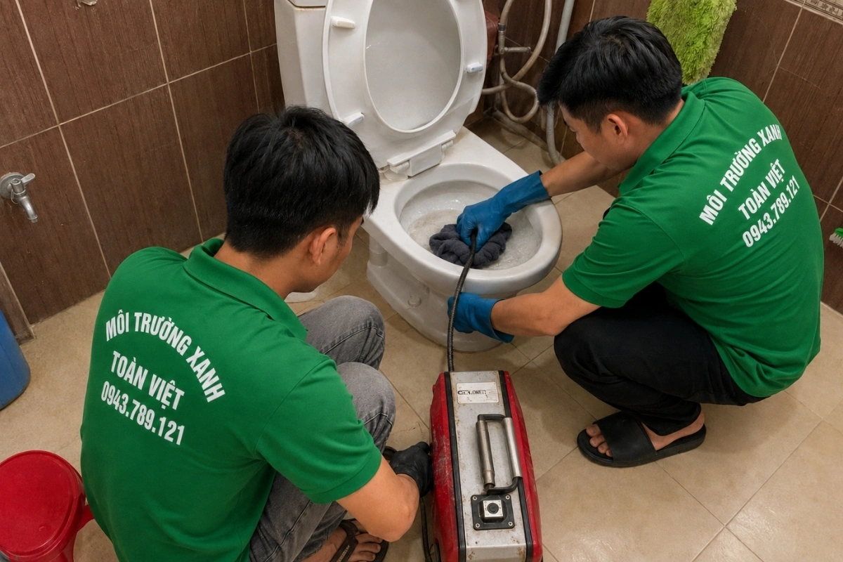 Thông Bồn Cầu La Gi 24/7 | Báo Giá Trước Khi Làm 13 Kỹ thuật viên xử lý bồn cầu bị nghẹt bằng máy lò xo