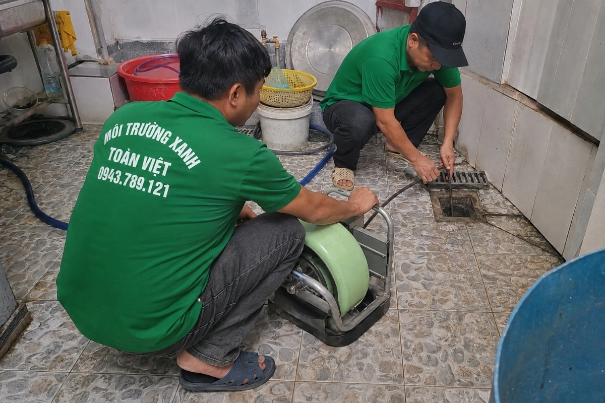 Thông Cống Nghẹt Di Linh | Xử Lý Bùn Và Nước Trào 15 Xử lý đường ống thoát nước khu bếp
