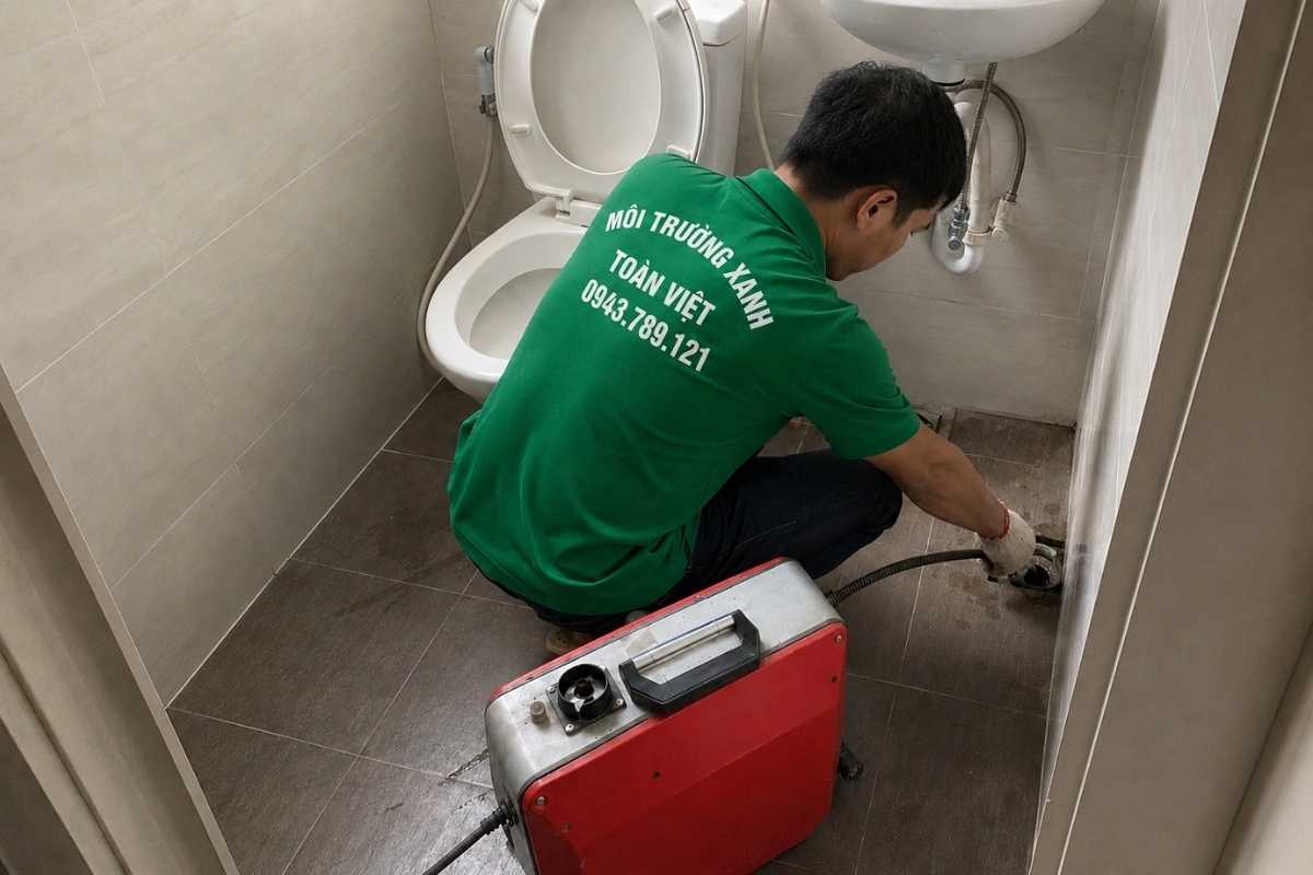 Xử lý đường thoát nước trong nhà vệ sinh