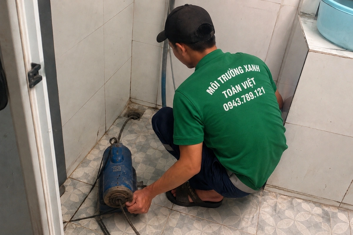 Xử lý đường thoát nước trong nhà vệ sinh