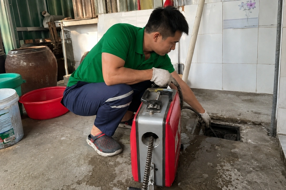 Xử lý rãnh thoát nước quanh nhà