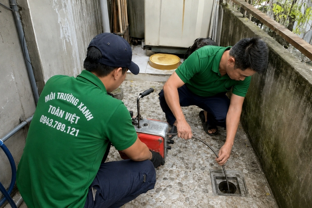 Xử lý rãnh thoát nước quanh nhà