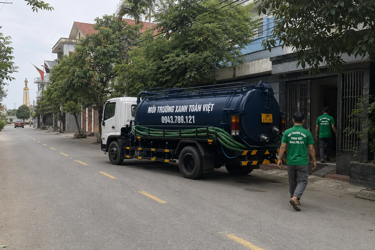 Hút Hầm Cầu Hà Tĩnh Khảo Sát Lối Ống Rồi Mới Báo Giá 8 Xe hút hầm cầu Môi Trường Xanh Toàn Việt tại Hà Tĩnh