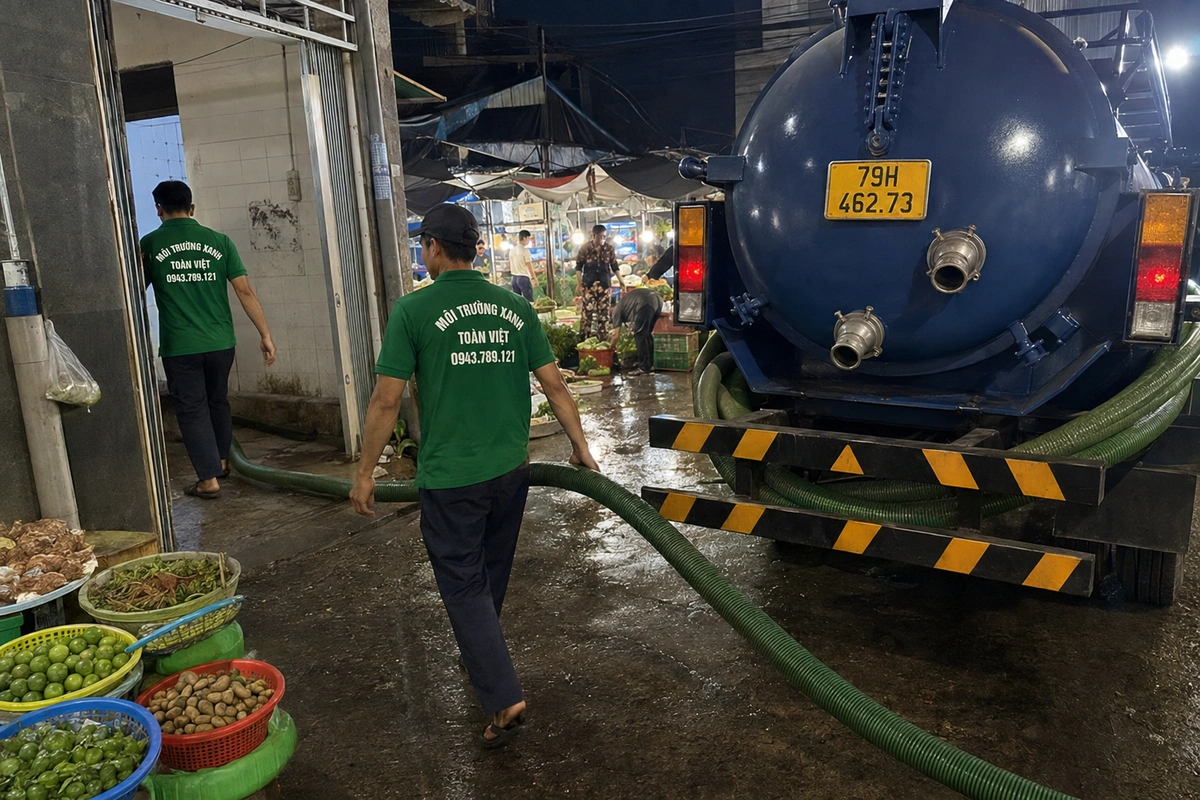 Hút Hầm Cầu Vạn Ninh, Tính theo m³, Đến Nơi 30 Phút 9 Xe hút hầm cầu Môi Trường Xanh Toàn Việt tại Khánh Hòa
