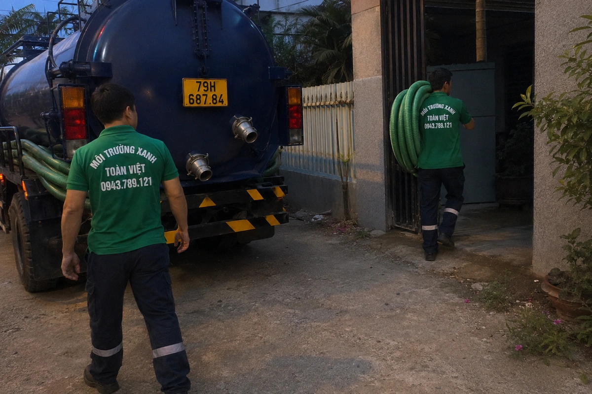 Hút Hầm Cầu Khánh Vĩnh, Tính theo m³, Đến Nơi 30 Phút 9 Xe hút hầm cầu Môi Trường Xanh Toàn Việt tại Khánh Hòa
