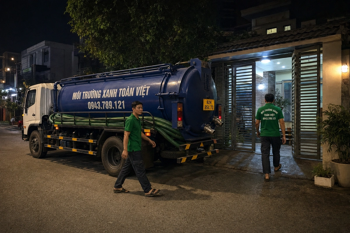 Hút Hầm Cầu Ia H'Drai Kon Tum 24/7, Tính m³ Và Khối 9 Xe hút hầm cầu Môi Trường Xanh Toàn Việt tại Kon Tum