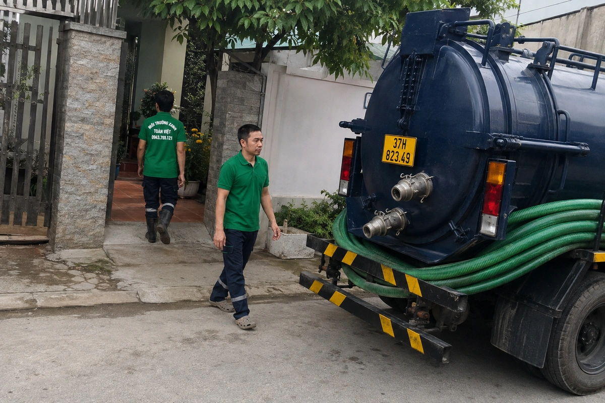 Hút Hầm Cầu Nam Đàn, Gần Vinh 30 Phút | 0943.789.121 10 Xe hút hầm cầu Môi Trường Xanh Toàn Việt tại Nghệ An