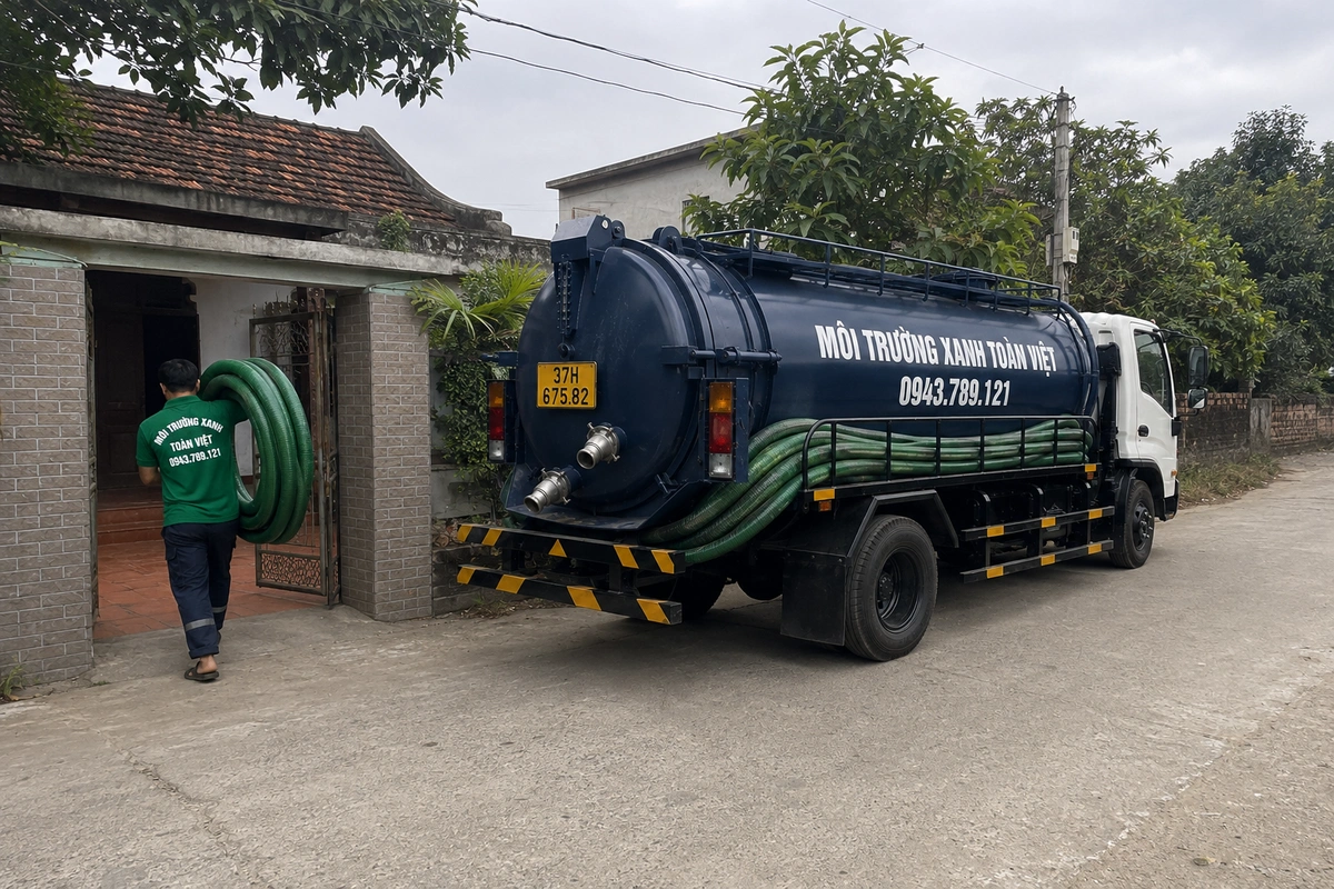 Hút Hầm Cầu Nghi Lộc, Sân Bay Vinh Gần Đó | 0943.789.121 10 Xe hút hầm cầu Môi Trường Xanh Toàn Việt tại Nghệ An