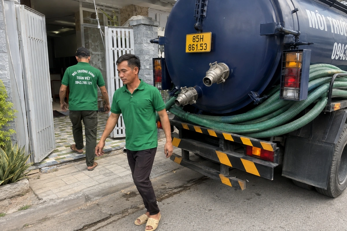 Hút Hầm Cầu Ninh Thuận: Khảo Sát Đường Vào Trước Báo Giá 12 Xe hút hầm cầu Môi Trường Xanh Toàn Việt tại Ninh Thuận