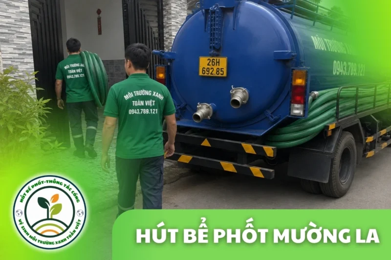 Hút bể phốt tại Mường La giá rẻ uy tín | Toàn Việt 6 Hút Bể Phốt Tại Mường La, 3 Gói Giá Rõ Ràng Có Mặt 24/7