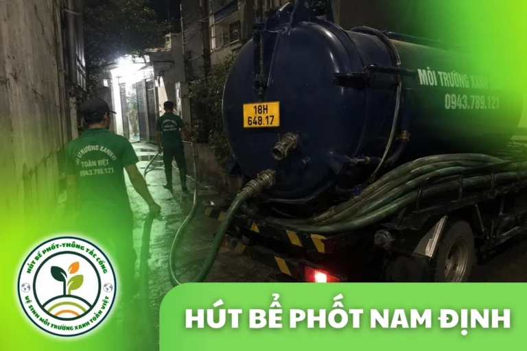 Hút Bể Phốt Tại Nam Định, Đơn Báo Giá Theo Khối Trên Đồng Hồ Xe
