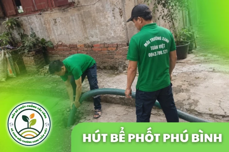 Hút Bể Phốt Tại Phú Bình 24/7, Đo m³ Ký Phiếu Rõ Ràng