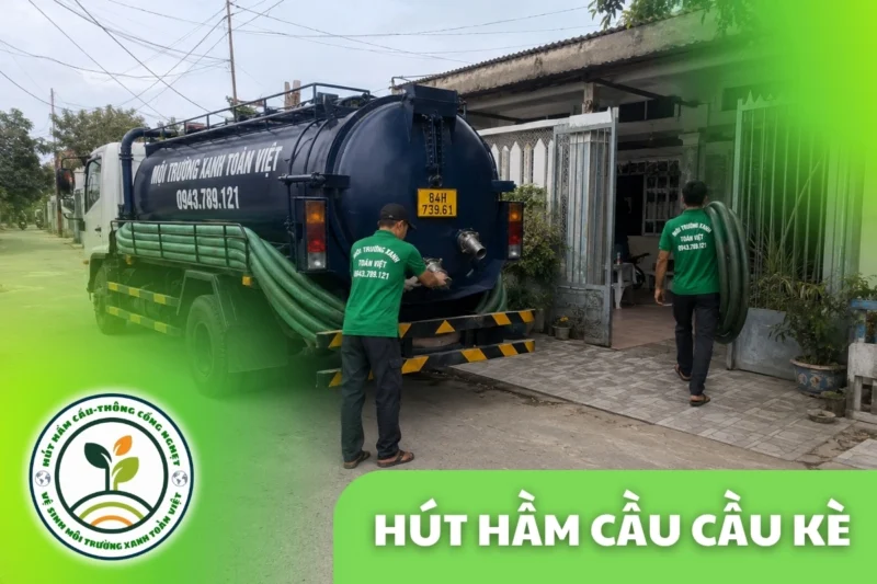 Hút Hầm Cầu Cầu Kè Trà Vinh – Đo Mức Hầm, Chốt Lối Xe
