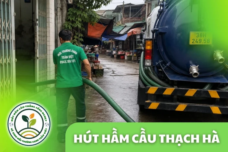 Hút Hầm Cầu Thạch Hà Hà Tĩnh – Sát Thành Phố, Tới Nhanh