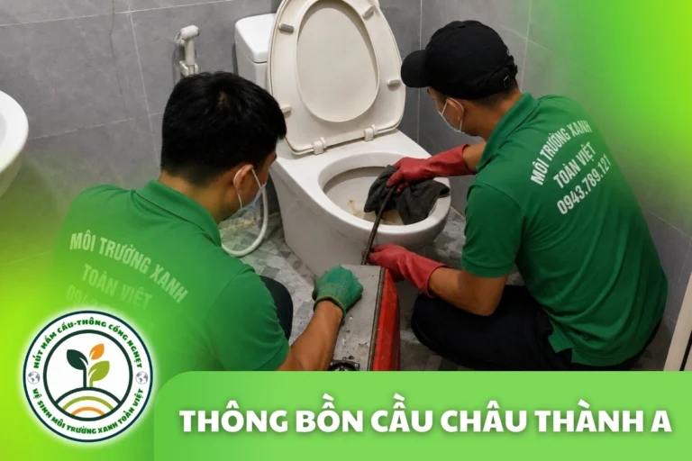 Thông Bồn Cầu Châu Thành A 24/7 | Kiểm Tra Xả Yếu, Trào Ngược