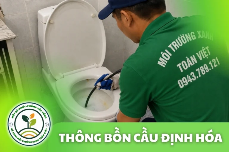 Thông Tắc Bồn Cầu Tại Định Hóa 24/7, Thợ Lên Tận Xã