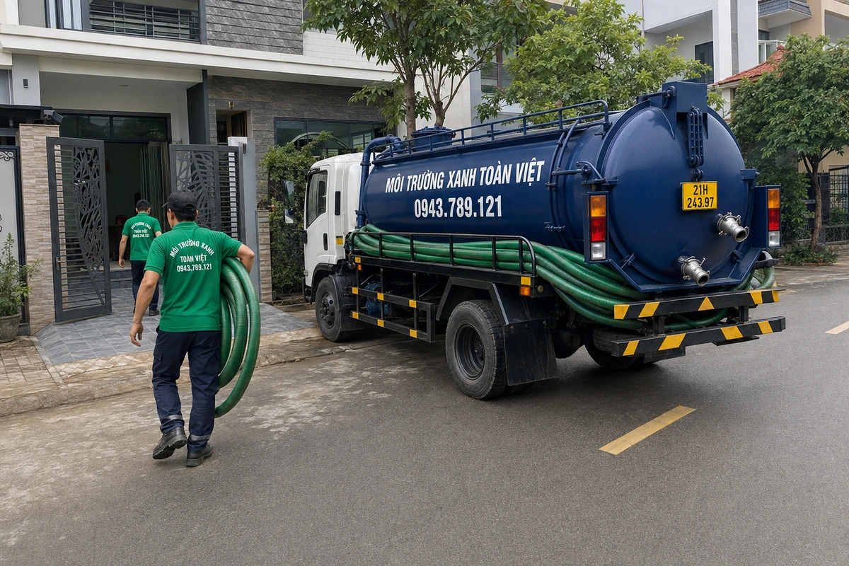 Hút Bể Phốt Tại Văn Yên 24/7, Báo Giá Theo Khối Và Khối 10 Đội kỹ thuật triển khai đường ống hút bể phốt