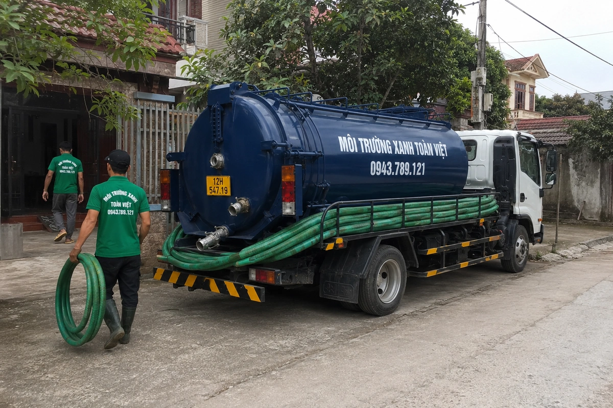 Thiết bị chuyên dụng phục vụ công việc hút bể phốt