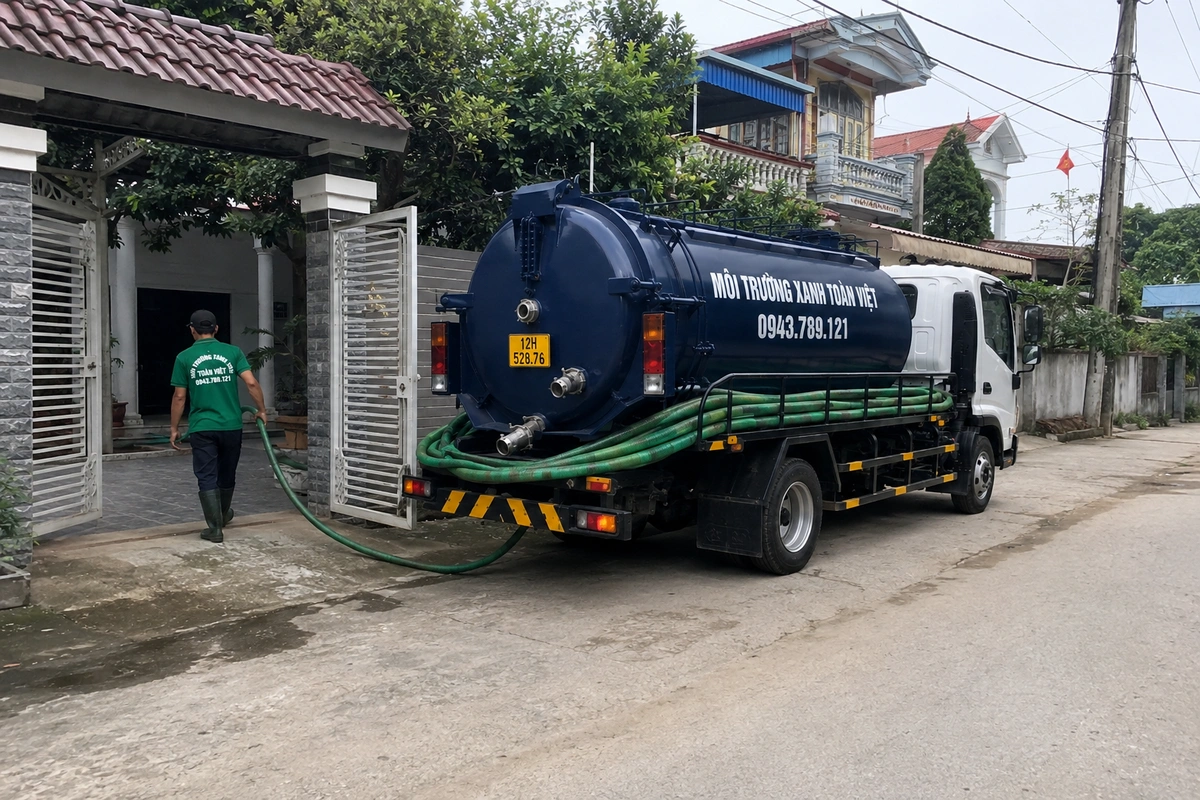 Thiết bị chuyên dụng phục vụ công việc hút bể phốt