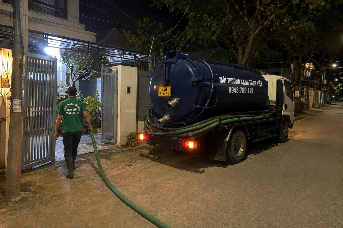 Thiết bị chuyên dụng phục vụ công việc hút bể phốt