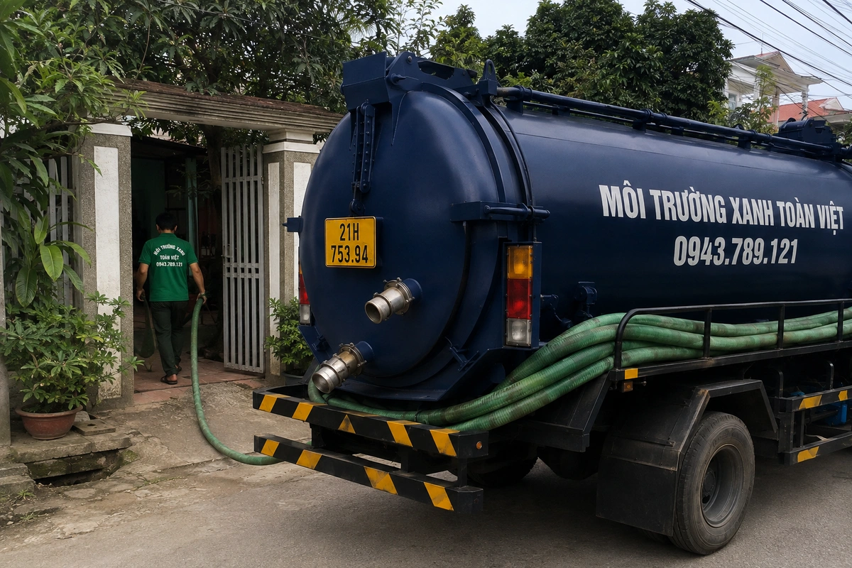 Hút Bể Phốt Tại Yên Bái, Khảo Sát Đường Vào Trước Khi Báo Giá 7 Xe hút bể phốt chuyên dụng chuẩn bị phục vụ công trình