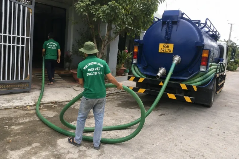 Xe hút và tuyến ống phía sau