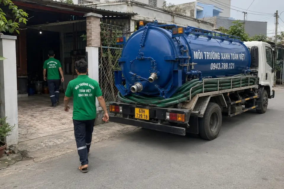 Tuyến ống dẫn từ xe qua cửa nhà
