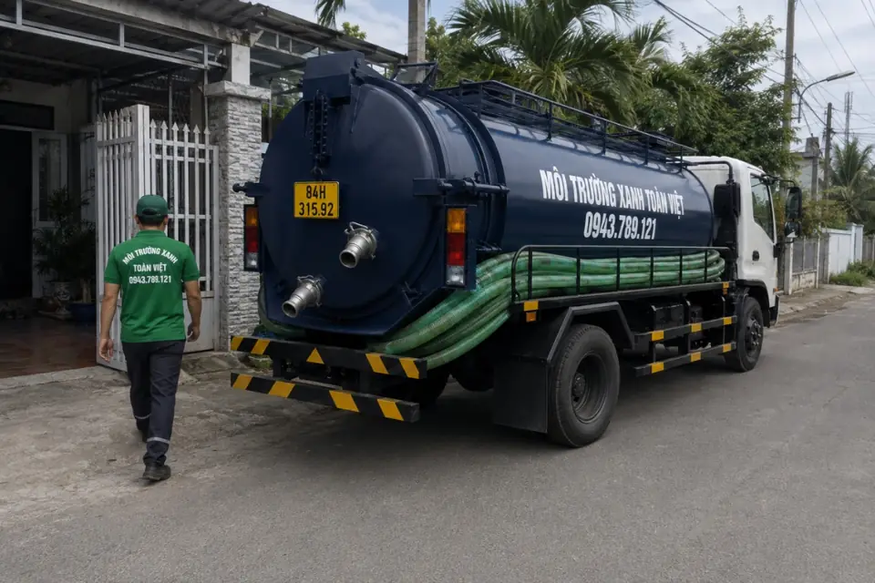 Khu vực xe bồn dừng vận hành