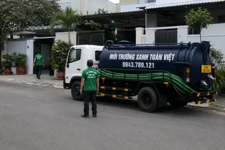 Xe bồn Toàn Việt bên đường